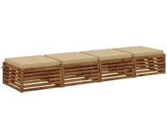 4 dalių sėdynės pagalvėlės SOEST 4 vnt. 100% poliesteris Smėlio