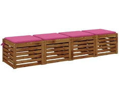 4 dalių sėdynės pagalvėlės SOEST 4 vnt. 100% poliesteris Rožinė