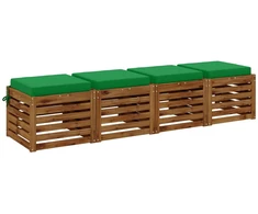 4 dalių sėdynės pagalvėlės SOEST 4 vnt. 100% poliesteris Žalia