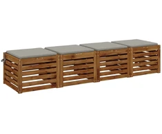 4 dalių sėdynės pagalvėlės SOEST 4 vnt. 100% poliesteris Pilka