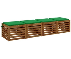 Sėdynių pagalvėlės SOEST 4 vnt. 100% poliesteris Žalia