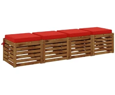 4 dalių sėdynės pagalvėlės SOEST 4 vnt. 100% poliesteris