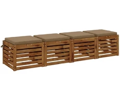 4 dalių sėdynės pagalvėlės SOEST 4 vnt. 100% poliesteris Taupe
