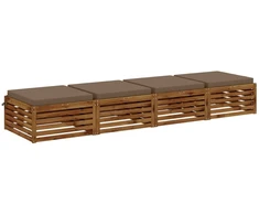 4 dalių sėdynės pagalvėlės SOEST 4 vnt. 100% poliesteris Taupe