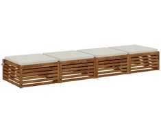 4 dalių sėdynės pagalvėlės SOEST 4 vnt. 100% poliesteris Balta