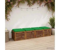 4 dalių sėdynės pagalvėlės SOEST 4 vnt. 100% poliesteris Žalia