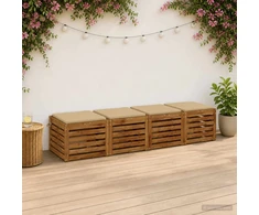 4 dalių sėdynės pagalvėlės SOEST 4 vnt. 100% poliesteris Smėlio