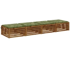 Sėdynių pagalvėlės SOEST 4 vnt. 100% poliesteris Lapų dizainas
