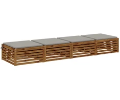 4 dalių sėdynės pagalvėlės SOEST 4 vnt. 100% poliesteris Pilka