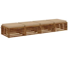 4 dalių sėdynės pagalvėlės SOEST 4 vnt. 100% poliesteris Smėlio