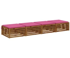 4 dalių sėdynės pagalvėlės SOEST 4 vnt. 100% poliesteris Rožinė