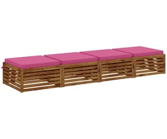 4 dalių sėdynės pagalvėlės SOEST 4 vnt. 100% poliesteris Rožinė
