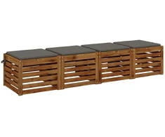 4 dalių sėdynės pagalvėlės SOEST 4 vnt. 100% poliesteris Pilka