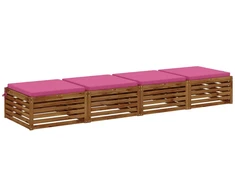 4 dalių sėdynės pagalvėlės SOEST 4 vnt. 100% poliesteris Rožinė