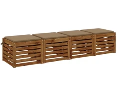 4 dalių sėdynės pagalvėlės SOEST 4 vnt. 100% poliesteris Taupe