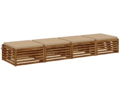 4 dalių sėdynės pagalvėlės SOEST 4 vnt. 100% poliesteris Smėlio