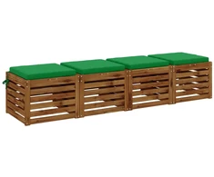 4 dalių sėdynės pagalvėlės SOEST 4 vnt. 100% poliesteris Žalia