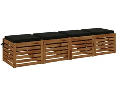 4 dalių sėdynės pagalvėlės SOEST 4 vnt. 100% poliesteris Juoda