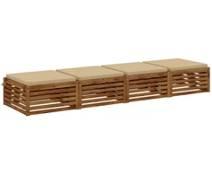 4 dalių sėdynės pagalvėlės SOEST 4 vnt. 100% poliesteris Smėlio
