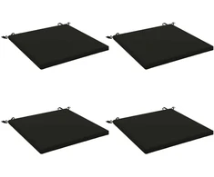 4 dalių sėdynės pagalvėlės SOEST 4 vnt. 100% poliesteris Juoda