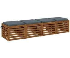 4 dalių sėdynės pagalvėlės SOEST 4 vnt. 100% poliesteris Mėlyna