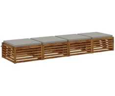 4 dalių sėdynės pagalvėlės SOEST 4 vnt. 100% poliesteris Pilka
