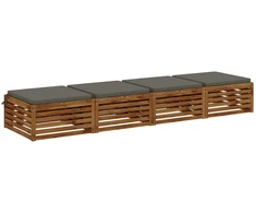 4 dalių sėdynės pagalvėlės SOEST 4 vnt. 100% poliesteris Pilka