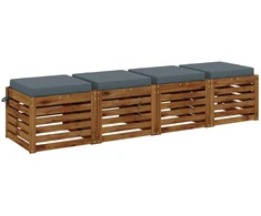 4 dalių sėdynės pagalvėlės SOEST 4 vnt. 100% poliesteris Mėlyna
