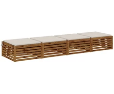 4 dalių sėdynės pagalvėlės SOEST 4 vnt. 100% poliesteris Balta