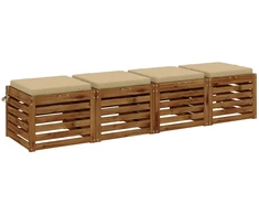 4 dalių sėdynės pagalvėlės SOEST 4 vnt. 100% poliesteris Smėlio