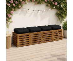 4 dalių sėdynės pagalvėlės VIANEN 4 pcs 100% poliesteris Juoda