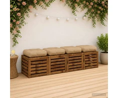 4 dalių sėdynės pagalvėlės VIANEN 4 pcs 100% poliesteris Smėlio
