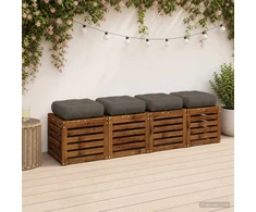 4 dalių sėdynės pagalvėlės VIANEN 4 pcs 100% poliesteris Pilka