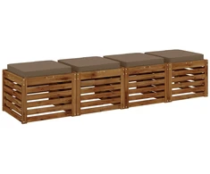 4 dalių sėdynės pagalvėlės VUGHT 4 pcs 100% poliesteris Taupe