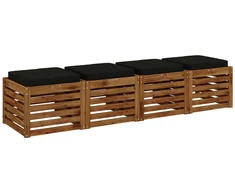 4 dalių sėdynės pagalvėlės VUGHT 4 vnt. 100% poliesteris Juoda