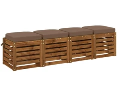 4 dalių sėdynių pagalvėlės SOEST 4 pcs 100% poliesteris Taupe