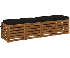 4 dalių sėdynių pagalvėlės SOEST 4 pcs 100% poliesteris Juoda