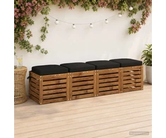 4 dalių sėdynių pagalvėlės SOEST 4 pcs 100% poliesteris Juoda