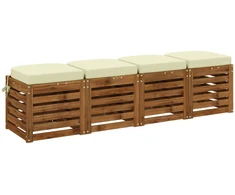 4 dalių sėdynių pagalvėlės SOEST 4 pcs 100% poliesteris Kreminė