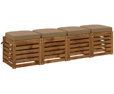 4 dalių sėdynių pagalvėlės SOEST 4 pcs 100% poliesteris Taupe