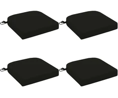 4 dalių sėdynių pagalvėlės SOEST 4 pcs 100% poliesteris Juoda