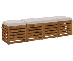 4 dalių sėdynių pagalvėlės SOEST 4 pcs 100% poliesteris Balta