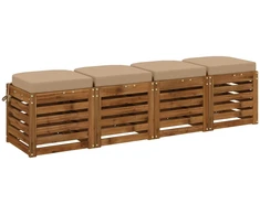 4 dalių sėdynių pagalvėlės SOEST 4 pcs 100% poliesteris Smėlio