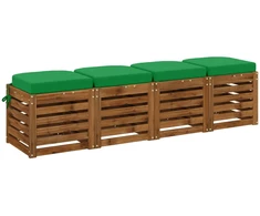 4 dalių sėdynių pagalvėlės SOEST 4 pcs 100% poliesteris Žalia