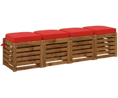 4 dalių sėdynių pagalvėlės SOEST 4 pcs 100% poliesteris Raudona