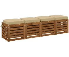 4 dalių sėdynių pagalvėlės SOEST 4 pcs 100% poliesteris Smėlio