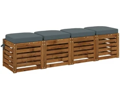 4 dalių sėdynių pagalvėlės SOEST 4 pcs 100% poliesteris Mėlyna