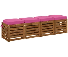 4 dalių sėdynių pagalvėlės SOEST 4 pcs 100% poliesteris Rožinė