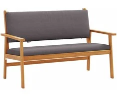 Lauko baldų komplektas Sodo Sofų Rinkinys 2 pcs Antracitas Kietos akacijos mediena