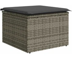 Sodo Sofų Rinkinys su pagalve 4 pcs Pilka poliratanas